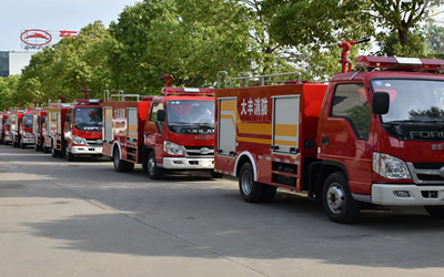 8臺(tái)2噸福田時(shí)代微型消防車發(fā)車了